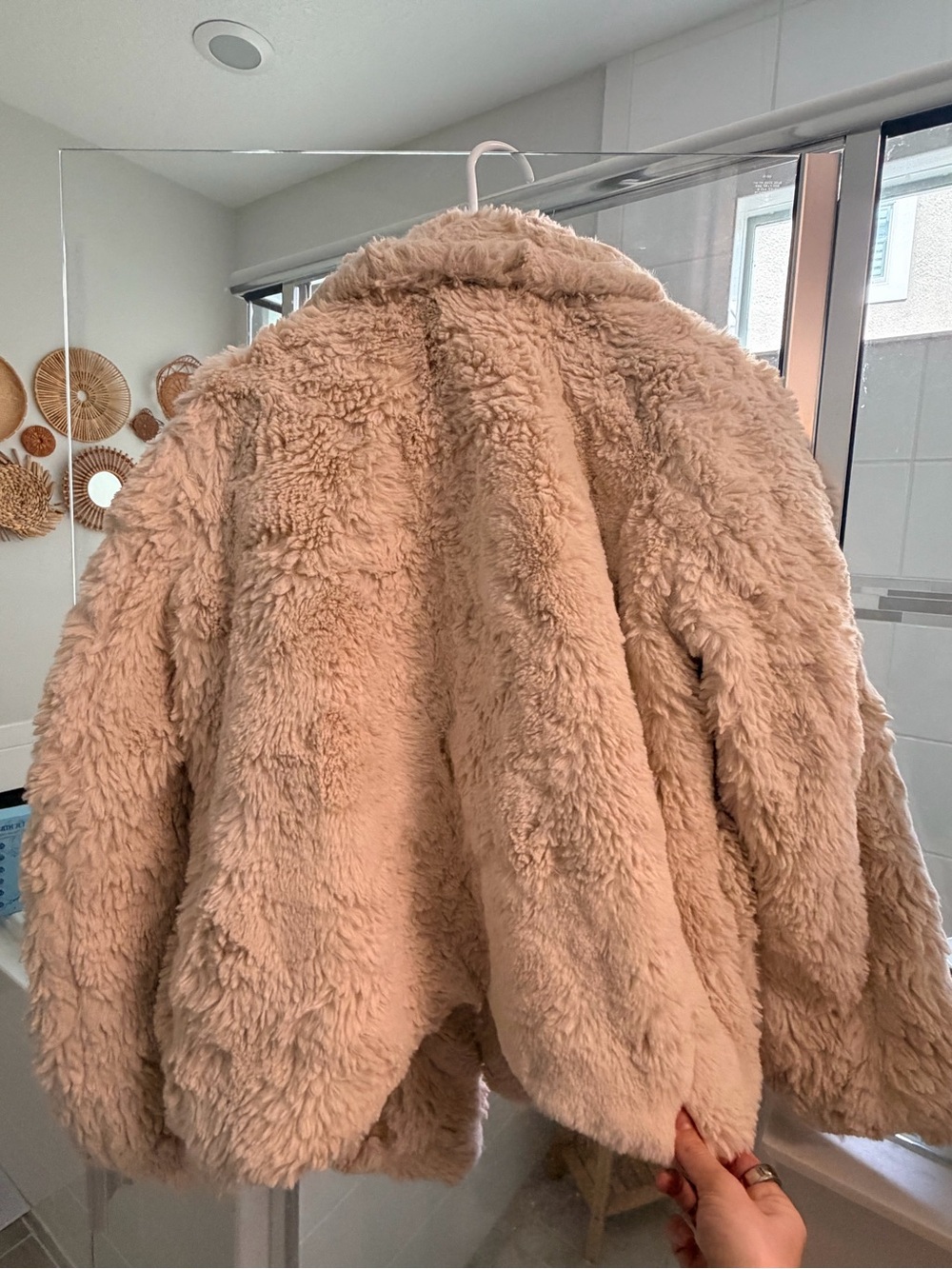 Jou Jou Cream Plush Teddy Jacket - Picture 3 of 3
